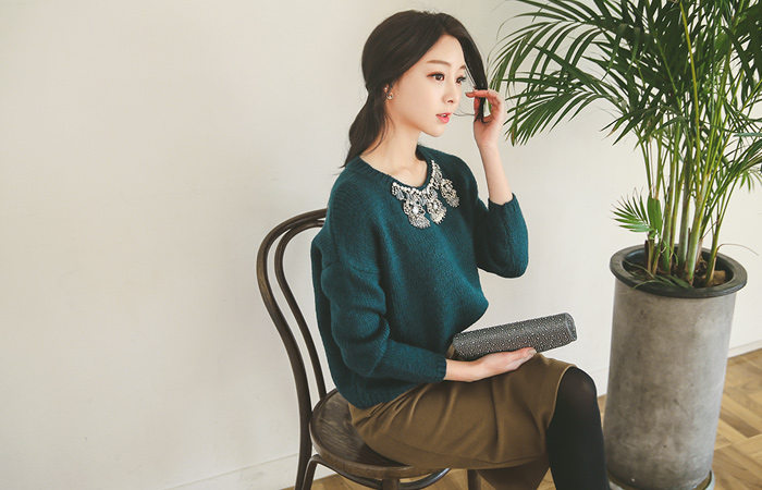 クイーンズジュエリービーズニット