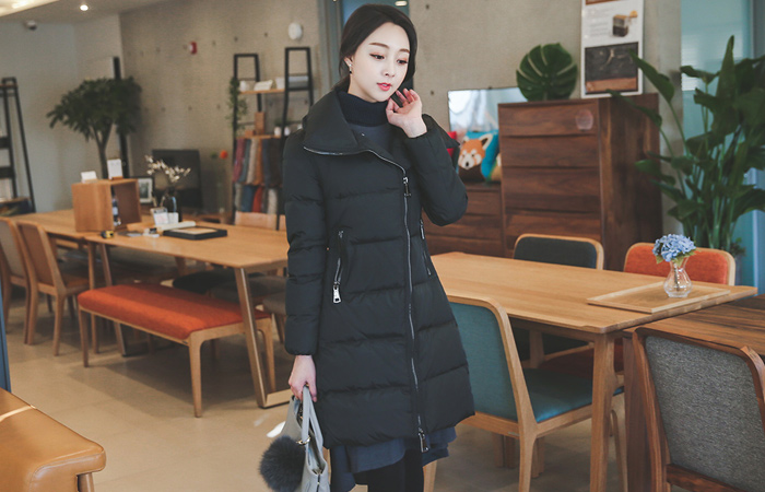 オンバルラインスリミングシープスキンパディングコート