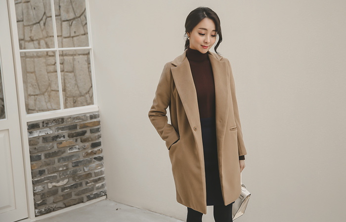 デイリー起毛毛織コート