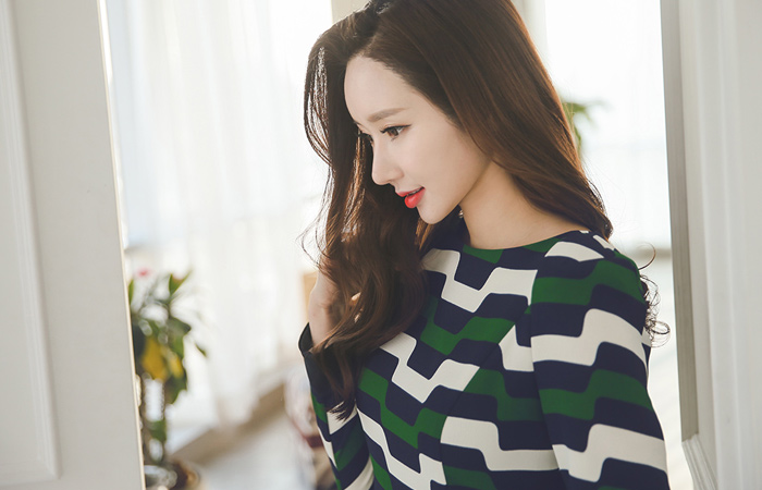 ジオパタン配色ドレス