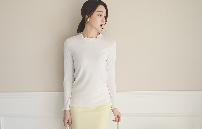 ミンキーダブルフリルラインティー