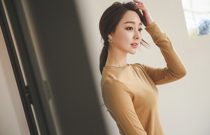 ベーシック絞りレイヤードラインティー