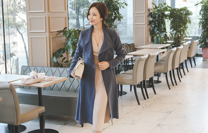 サンドハイネックフレアジャケット