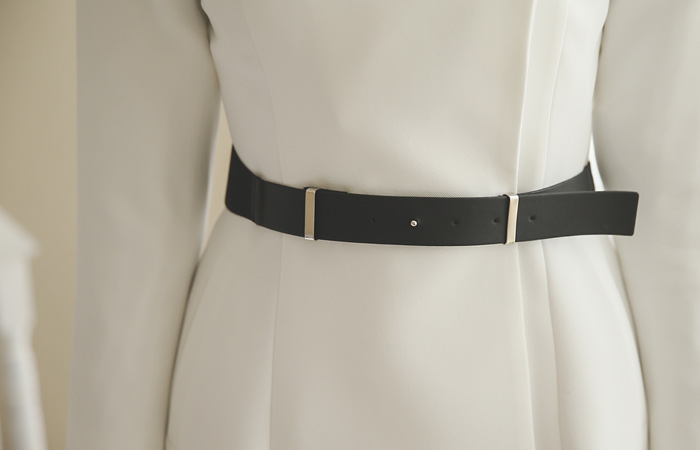 漏斗ネックゴールドボタンフレア・ロングジャケットⅡ