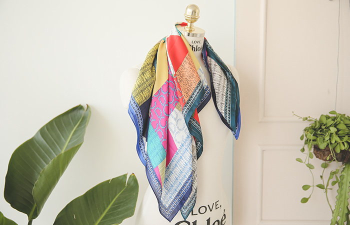 ラグジュアリーミックスパターンスカーフ