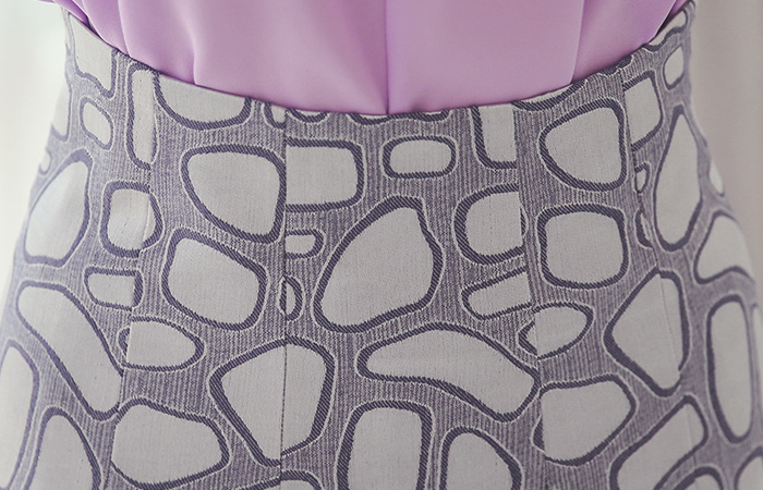 シャインストーンジャカードスカート