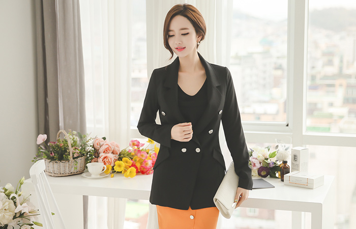 モダンステッチメタルダブルジャケット