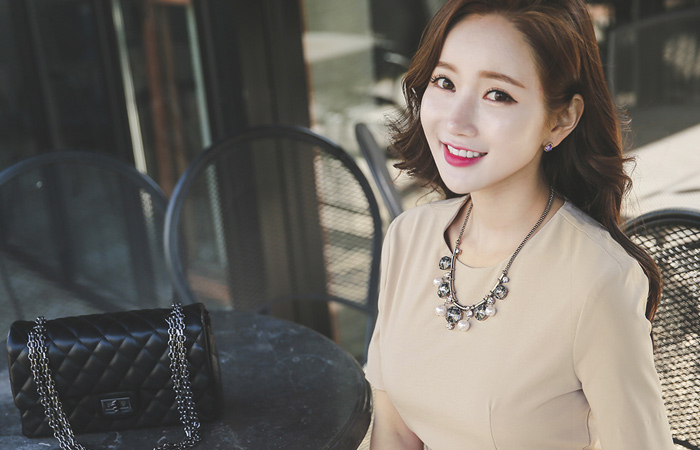 スクエアベルトマーメイドドレス