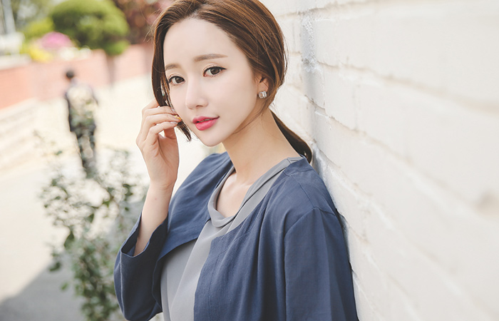 モダンラウンドバクシーロングジャケット