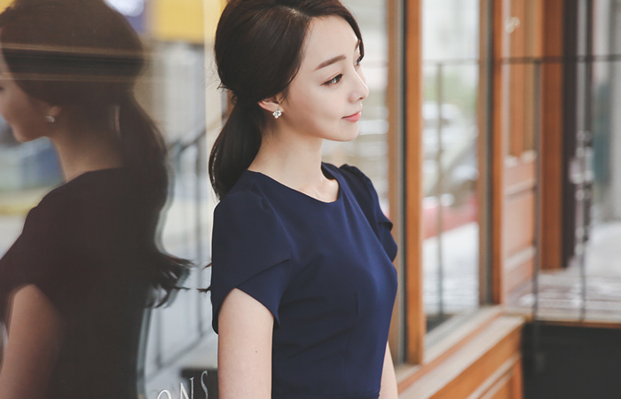 ロマンチックチューリップラッフルドレス