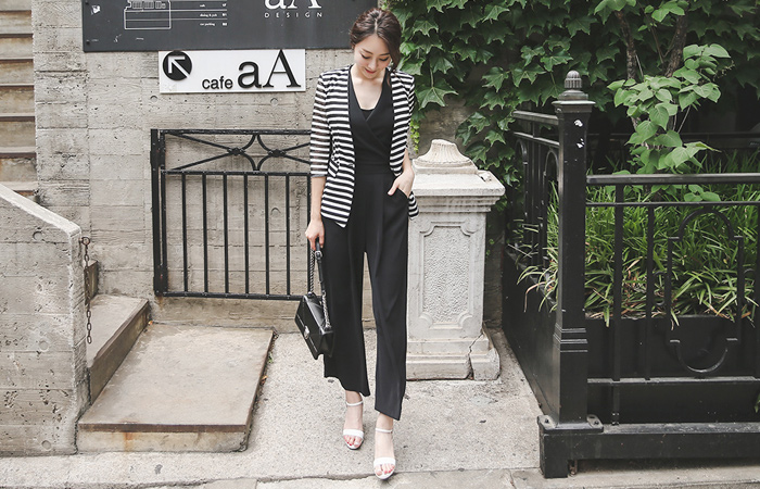 マッシュパンチングストライプジャケット