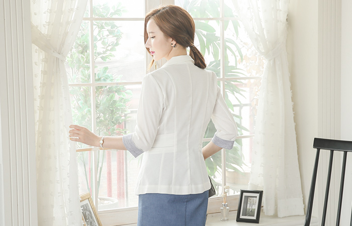 リネンテクスチャシングル・テイラージャケット