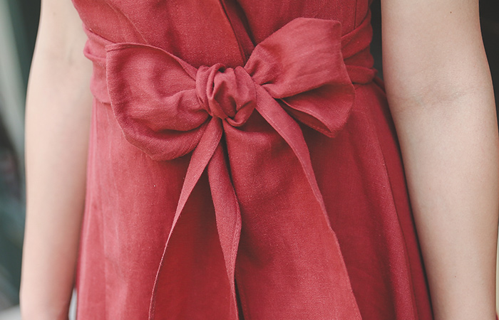 リネンシャツフレアドレス