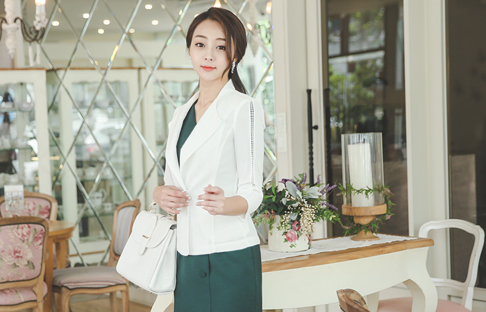 レイス配色パンチングラインジャケット