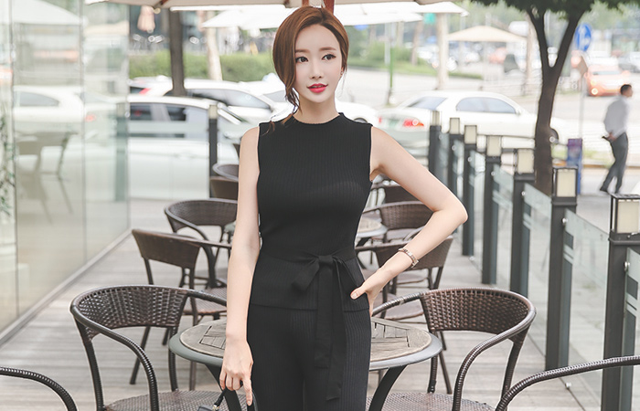 モダンシーク ニット トップ&ズボン SET