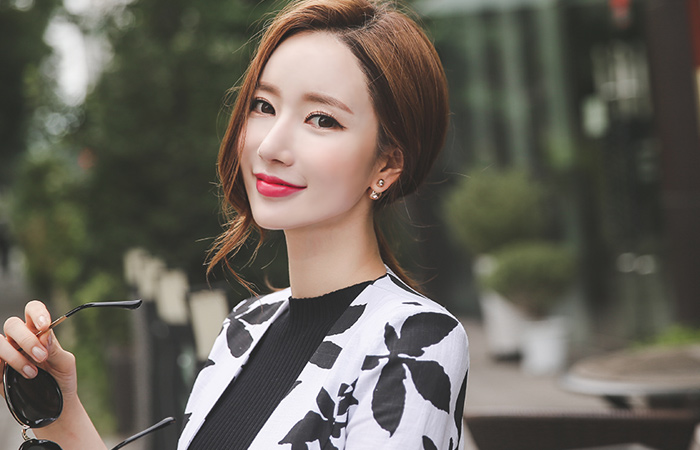 リーフメッシュ配色リネンジャケット