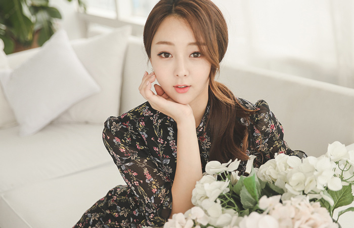 フェアリーフローラルリンクルシフォンラッフルワンピース