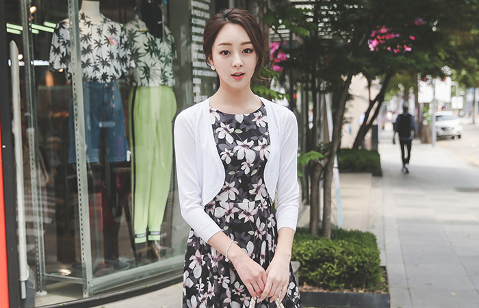 クールニットボレロショートカーディガン