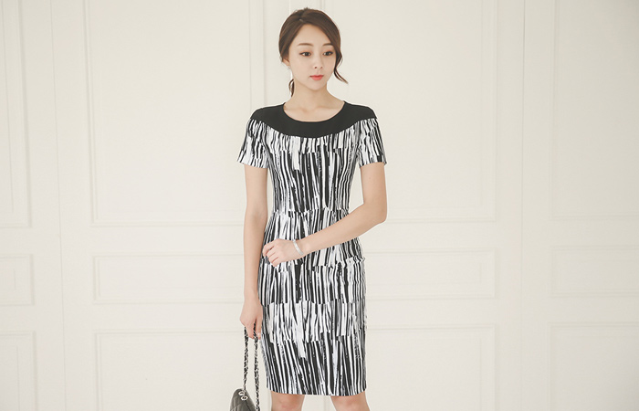 アートタッチ配色スパンドレス