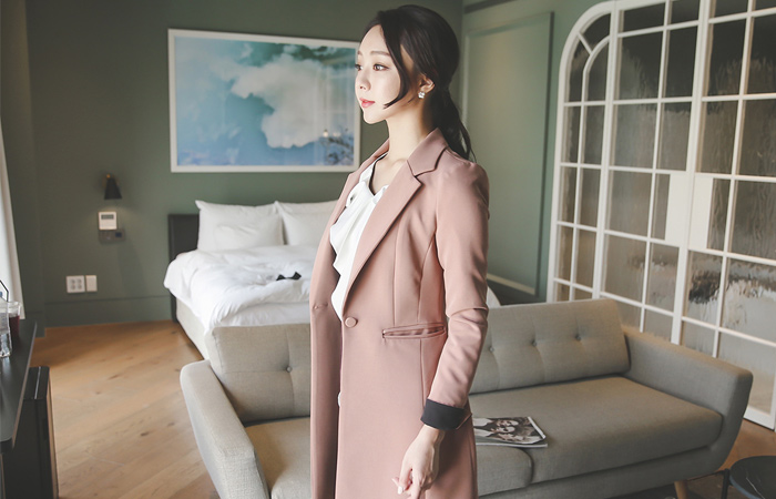 モダンテイラースリムロングジャケット（fall）