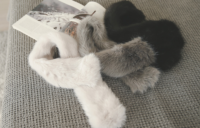 フェイクチンチラバンディングマフラー