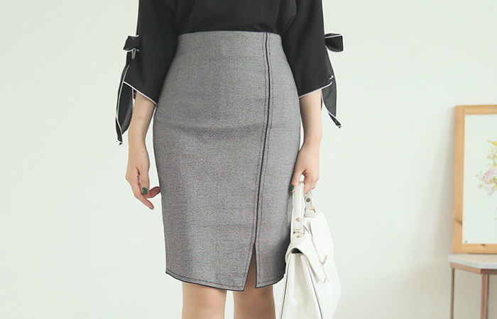 ステッチバイアススリットスカート