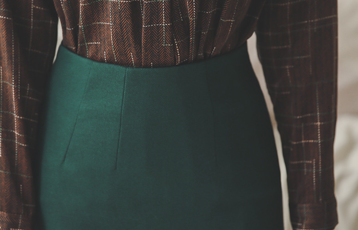 スリムハイウエスト起毛ミニスカート