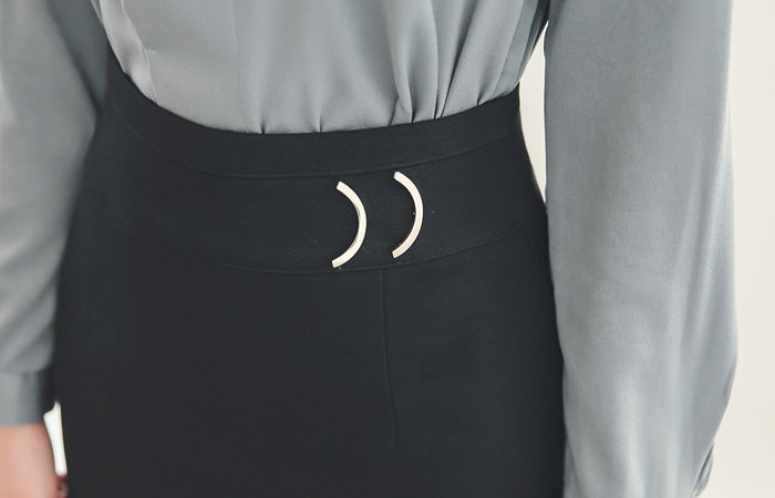 フォーマルメタル装飾Hラインスカート