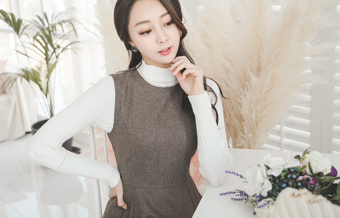 クラシックウールウールフレアドレス