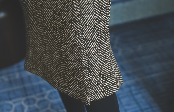 ヘリンボーンセミマーメイドスカート