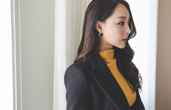 キャリアスリムキルティングウールウールジャケット