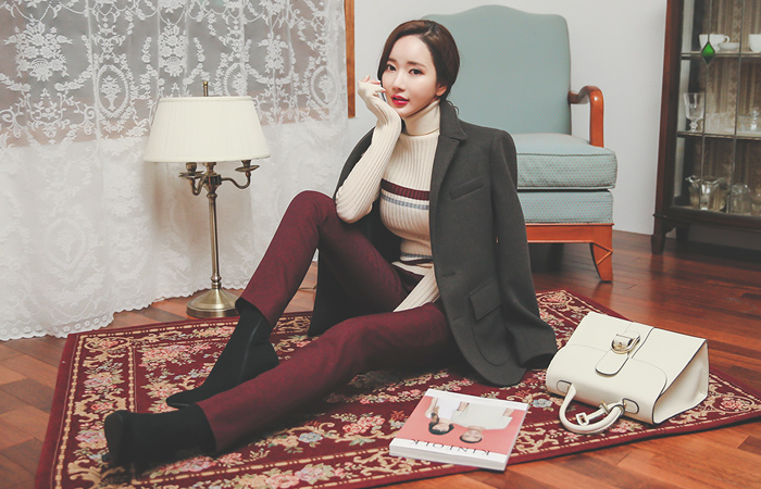 スリムフィットリネンツイード起毛スレックス