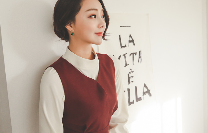 山寺ハートネックレイヤードドレス