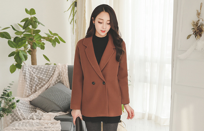 ステッチショートラグランコート