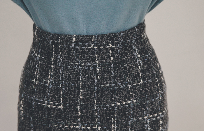 フリンジツイードミニスカート