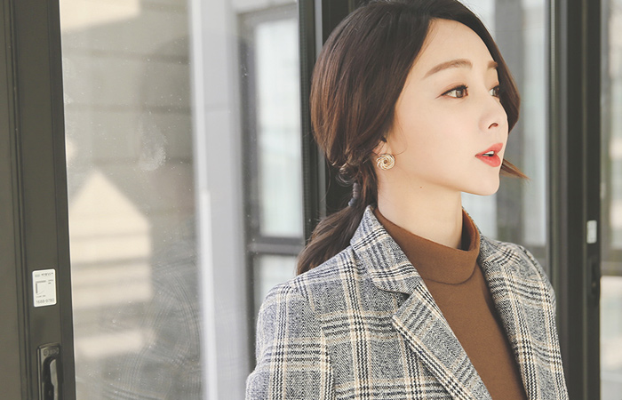 ハリソングレンチェックダブルボタンジャケット