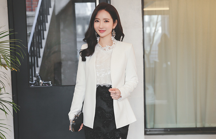 ミニマル配色二重カラージャケット