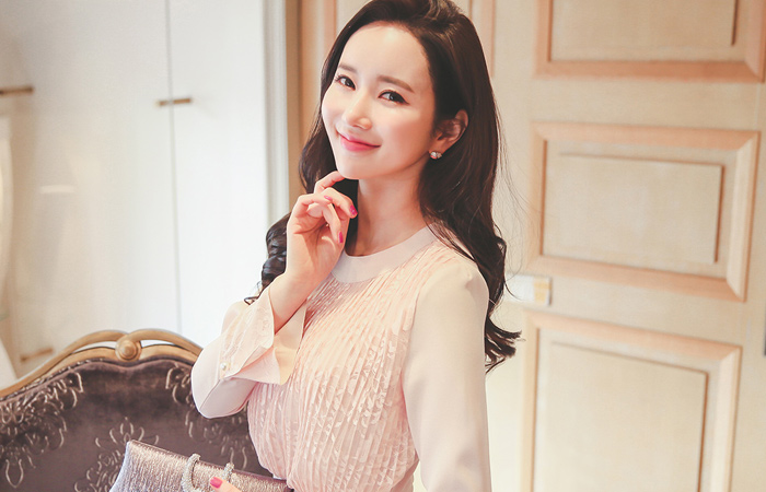 レイスプリッツボリュームトップドレス