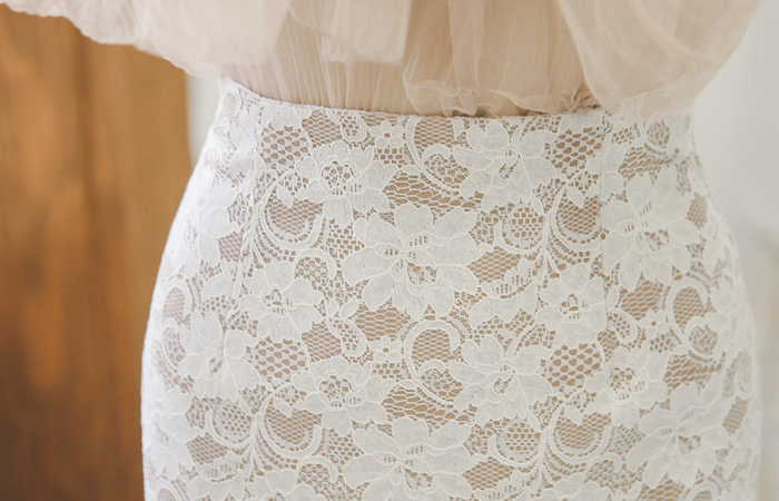 ヴィヴィアンツートーンレイススカート