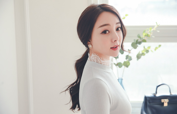 シーツルーレイスネック＆カフスティー