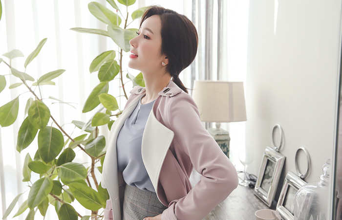 パステルダブルカラートレンチコート