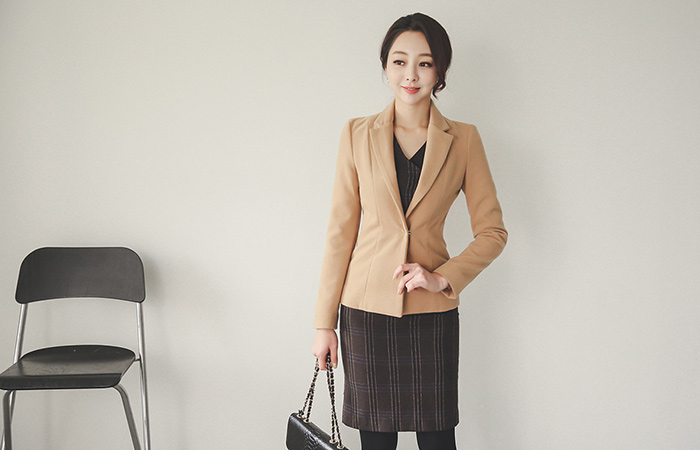 シングル・テイラー起毛毛織ジャケット