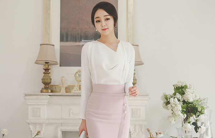 エレガンスドレープカウルブラウス