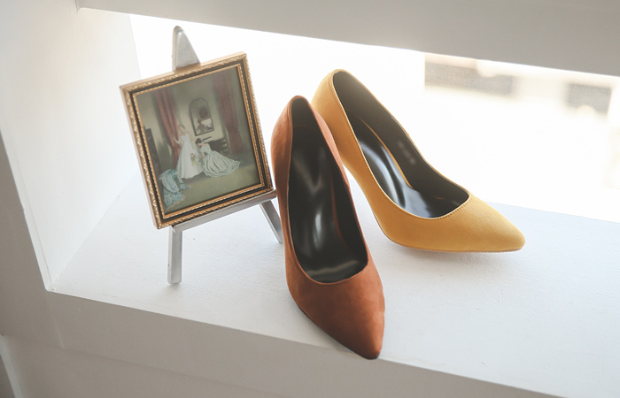 [モデル着用32次]ディープカラースエードパンプスヒール