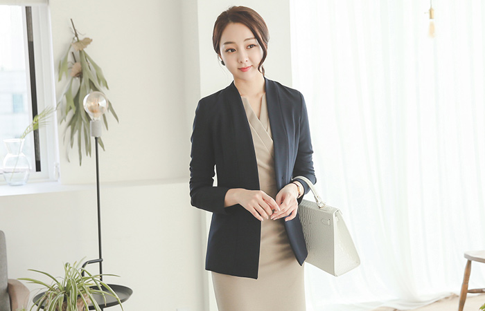 リップポケット袖配色カラー無しジャケット（spring）