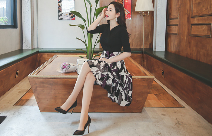 ヴィオラオンバルラッフルラップワンピース