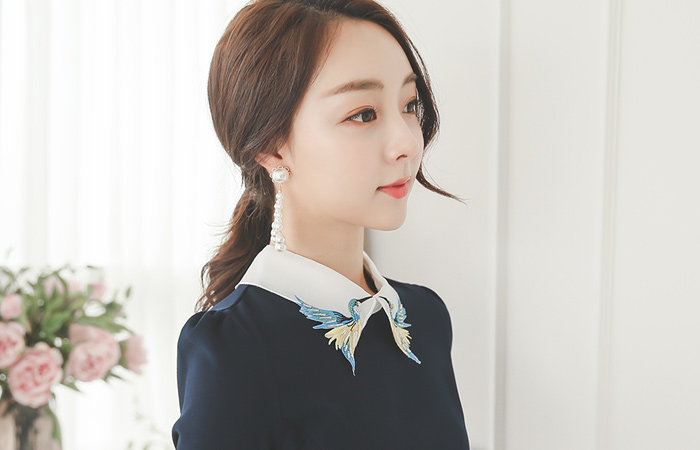 バードモチーフカラードレス