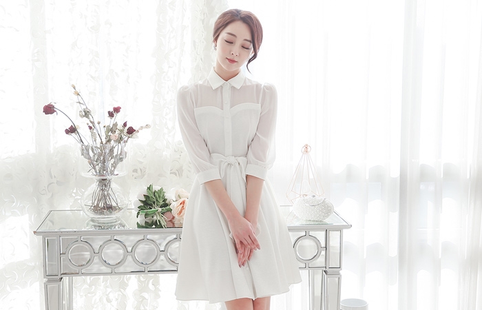 シーツルーハートスェイプフレアドレス