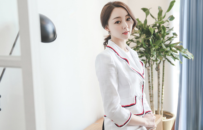 マリナーブレードリネンショートジャケット