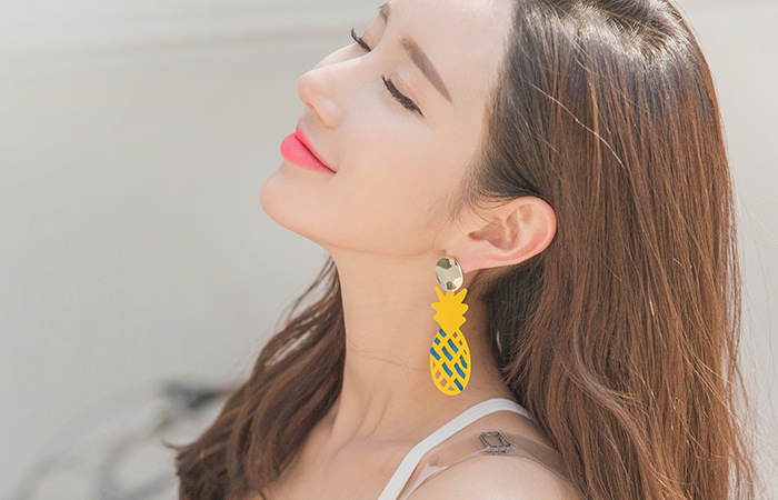 フレッシュパイナップルボールドイヤリング
